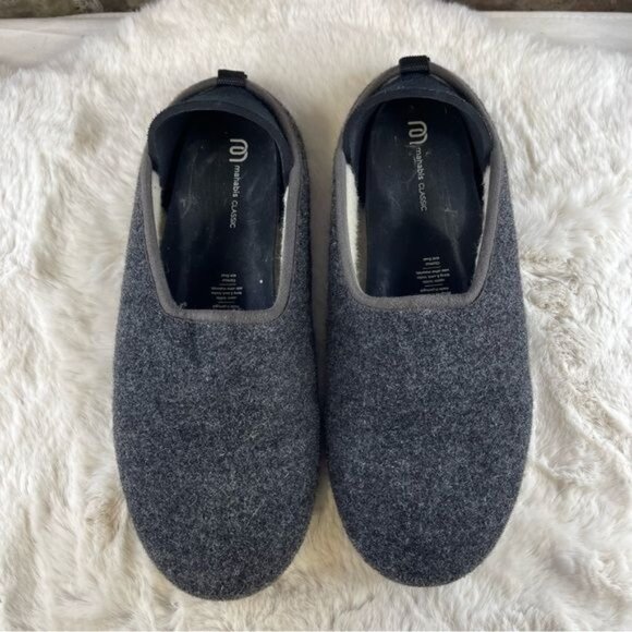Mahabis Classic Wool Slip On Gray Slippers W10.5-11 M8.5-9 (sz 42) - Picture 1 of 9